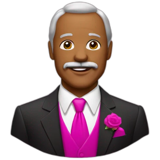 bill gaston wears TUXEDO in Fuchsia emoji