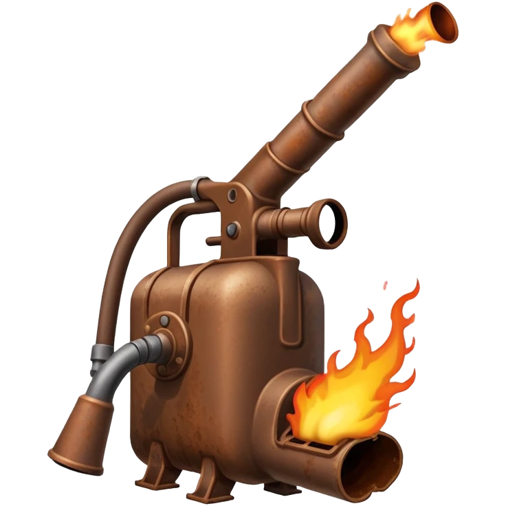 Poop flame thrower emoji