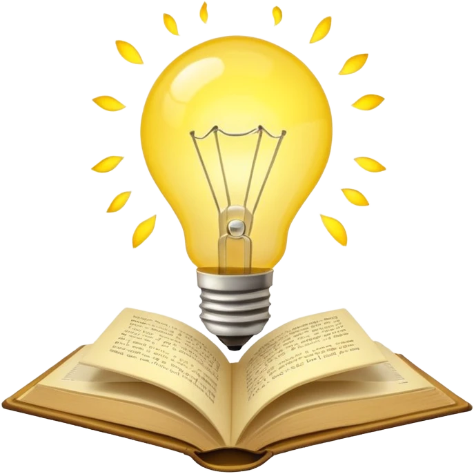 an emoji: a light bulb in a book, symbolizing inspiration emoji