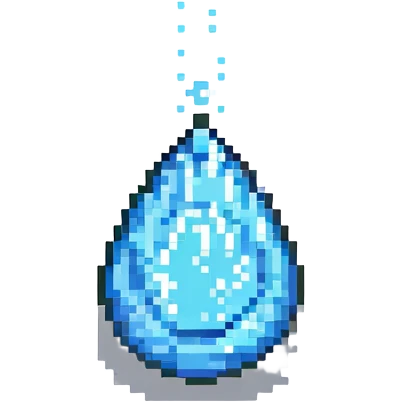 droplet splashing pixel art emoji