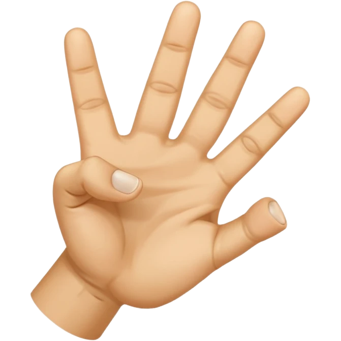light skin fingers cross with thumb out emoji