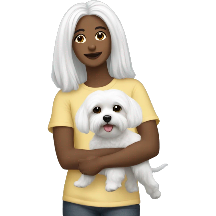 Maltese with iman emoji