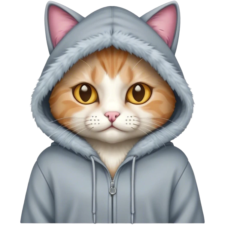 Cat with hoodie emoji