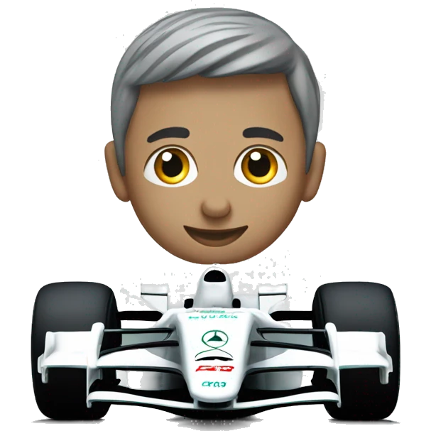 A Mercedes F1 car emoji