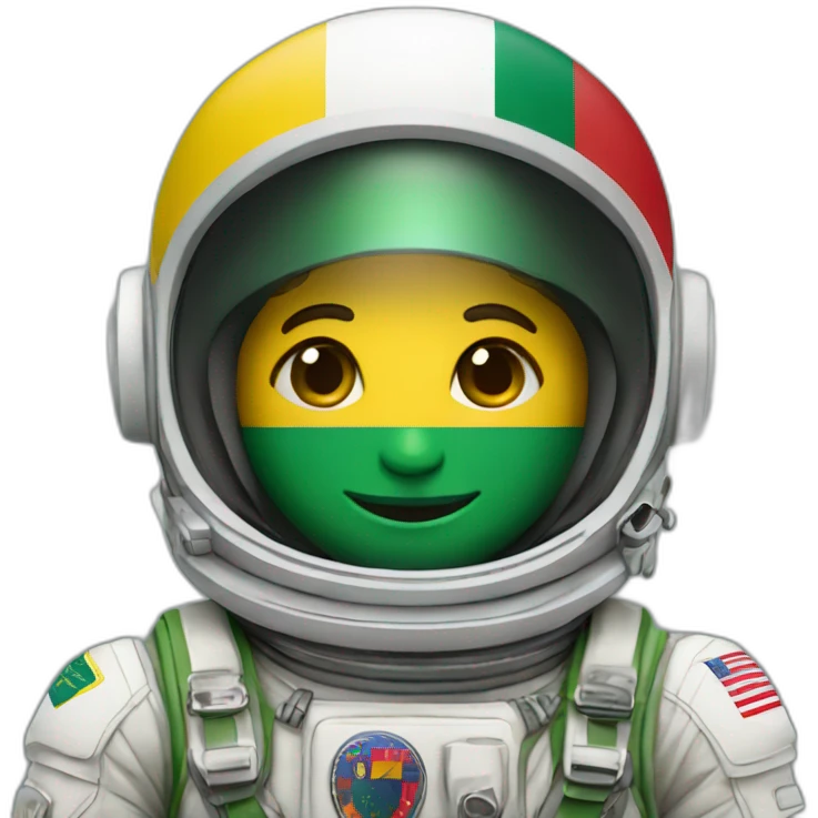 astronaut with republic of lithuania (europe) flag emoji