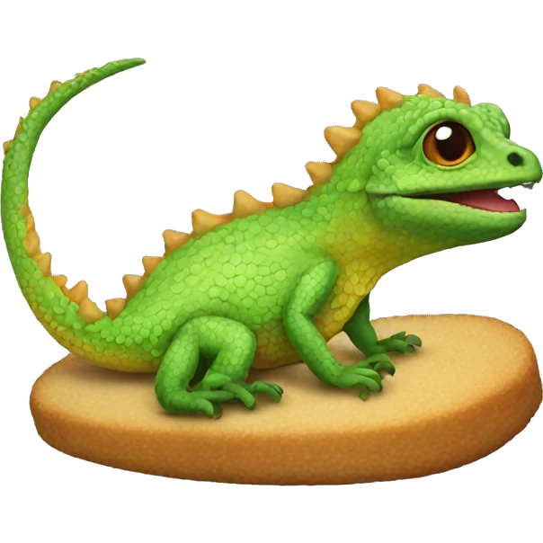 Breaded dragon lizard emoji