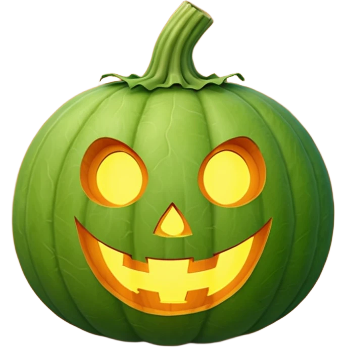 Jack's lantern made from a green turnip emoji