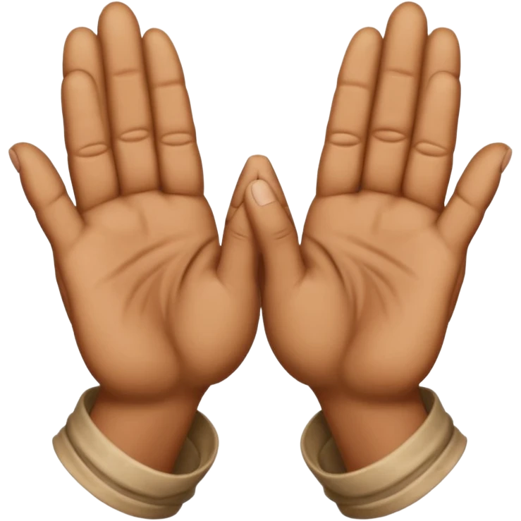 Black praying hand emoji