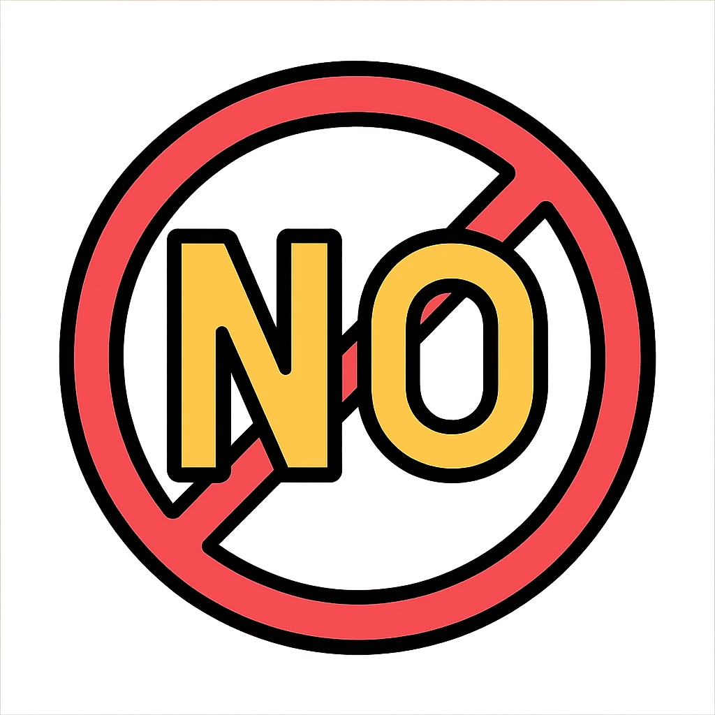 the word NO emoji