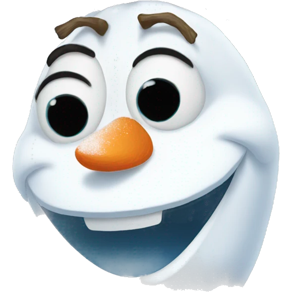 olaf snowman, frozen, crying emoji