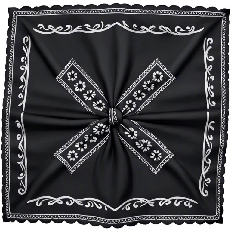 Black bandanna ￼ emoji