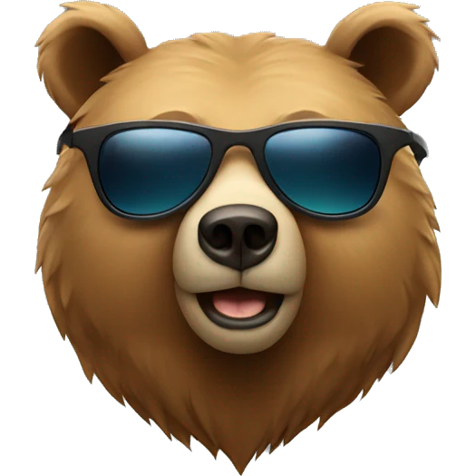 Bear in sunglasses emoji