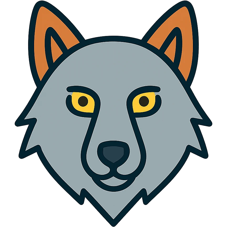 A wolf emoji