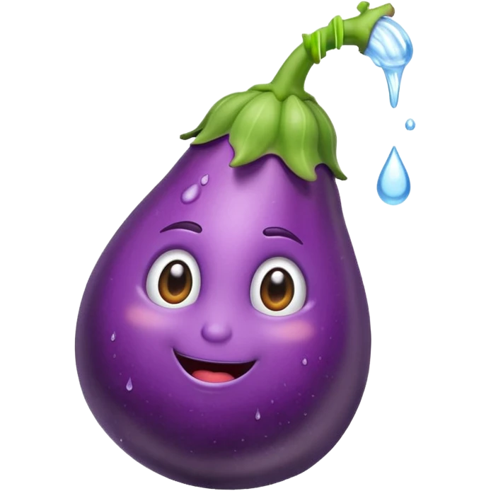 eggplant squirting water emoji