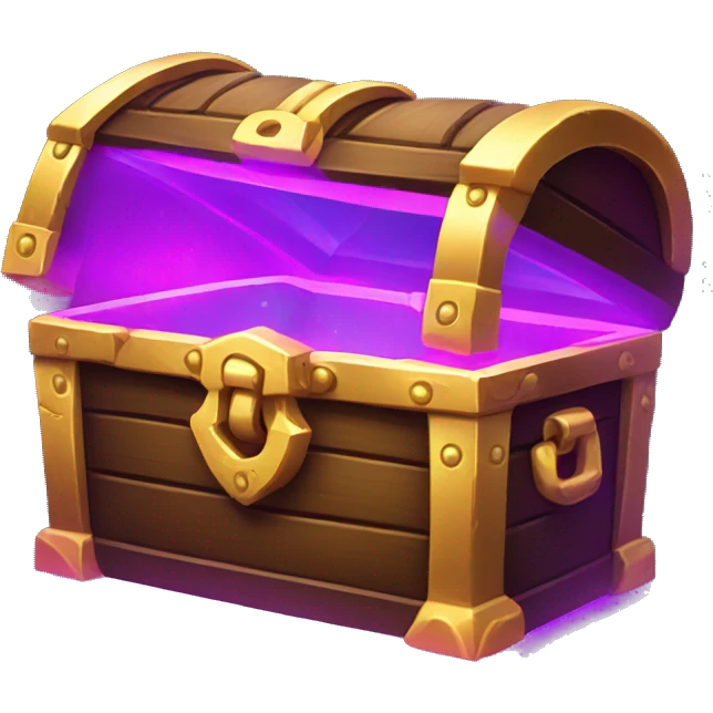 treasure chest glowing neon emoji