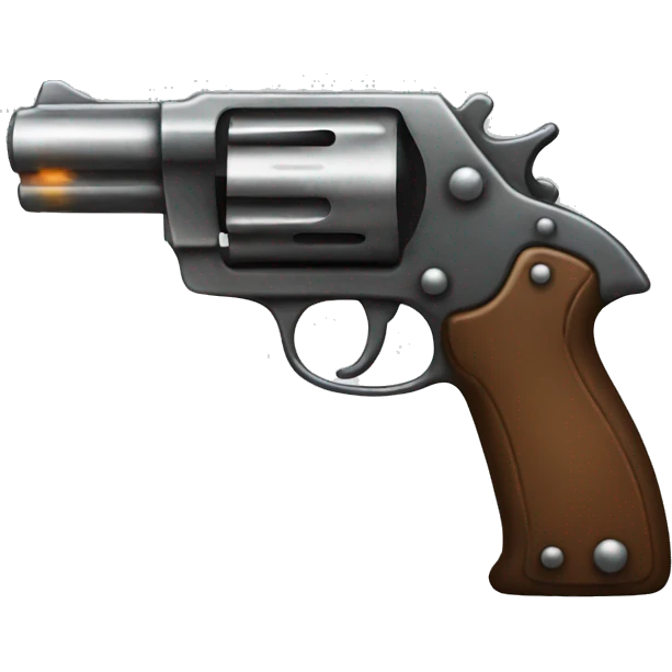 Metal gun like the original gun emoji emoji