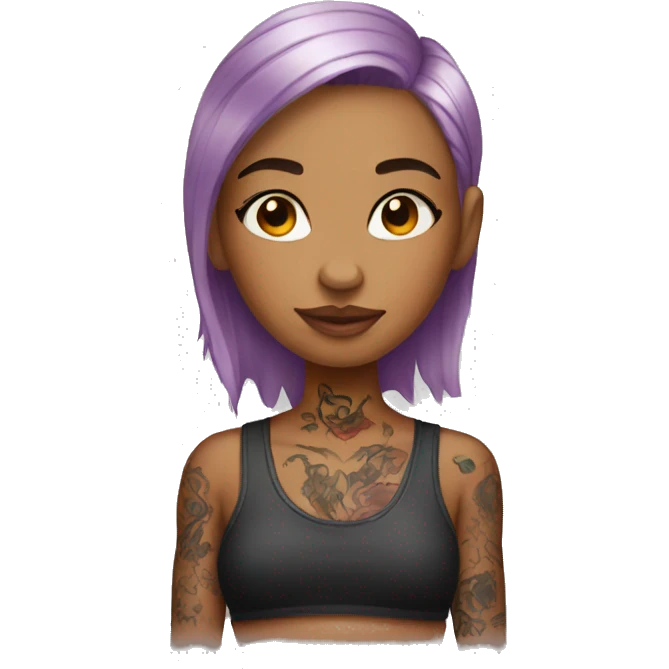 Girl with tattoos  emoji