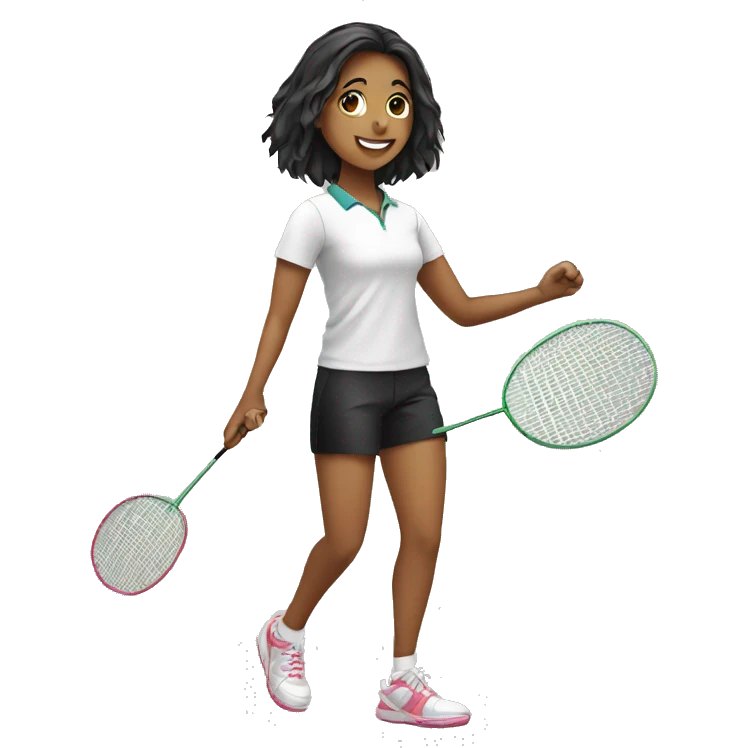 girl playing badminton emoji