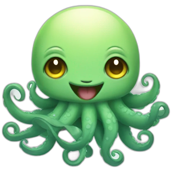 cute kraken cute face zen emoji