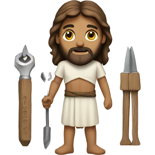 jesus with tools emoji