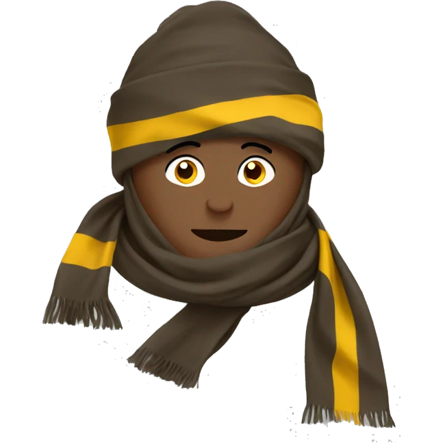 Scarf over head football fun emoji