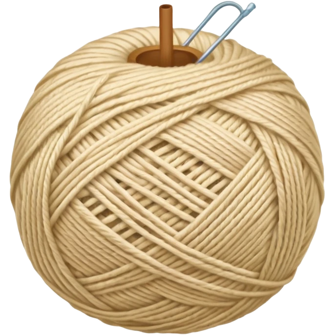 ball of knitting thread milk colour without anything emoji