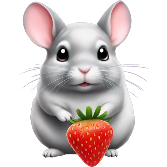 chinchilla with a strawberry  emoji