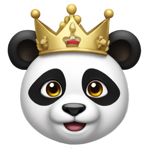 panda with crown emoji