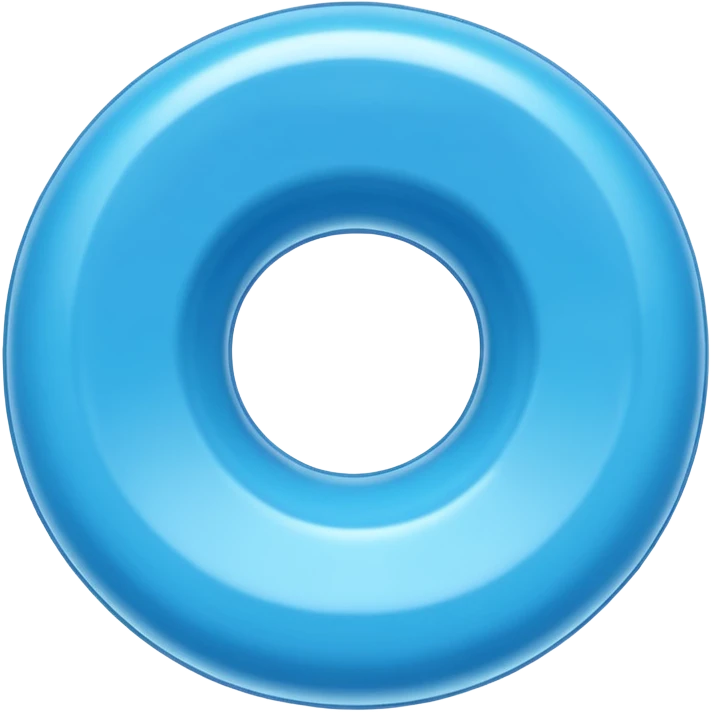 blue ringed-shaped candy with a small hole in the middle emoji