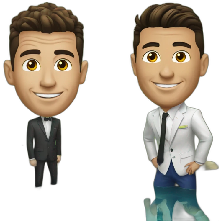 Cristiano Ronaldo met un petit pond à messi emoji