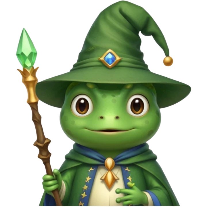 cute frog wizard emoji