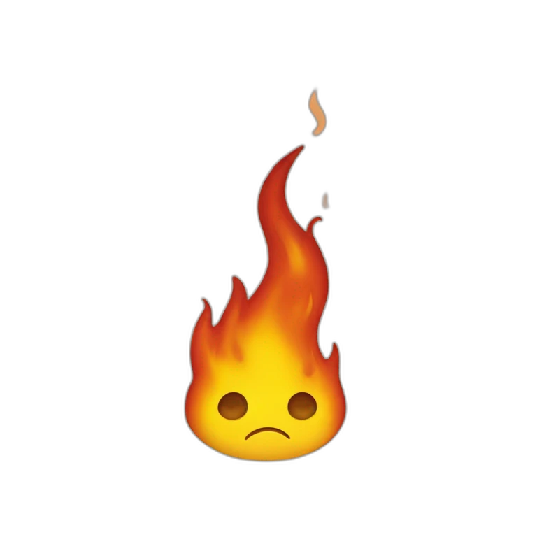 Emoji avec des yeux en flamme emoji