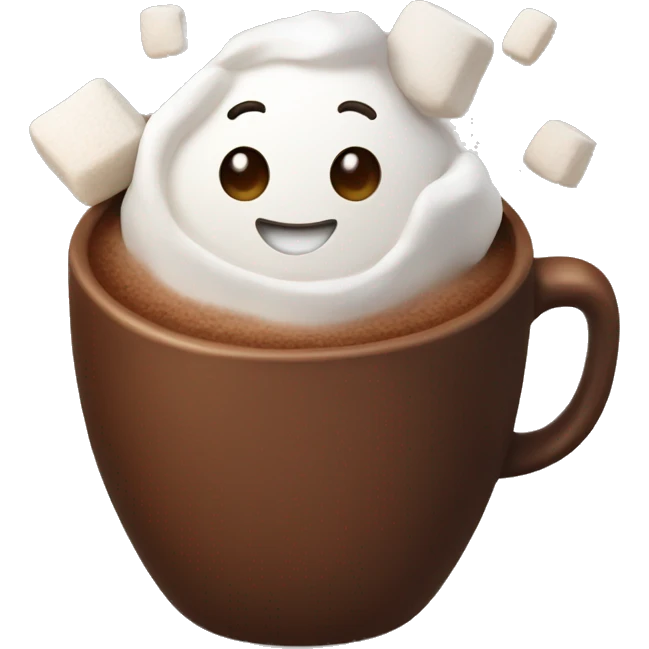 Cocoa with marshmallow  emoji