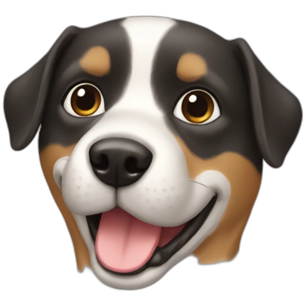 Chien sur un chat emoji