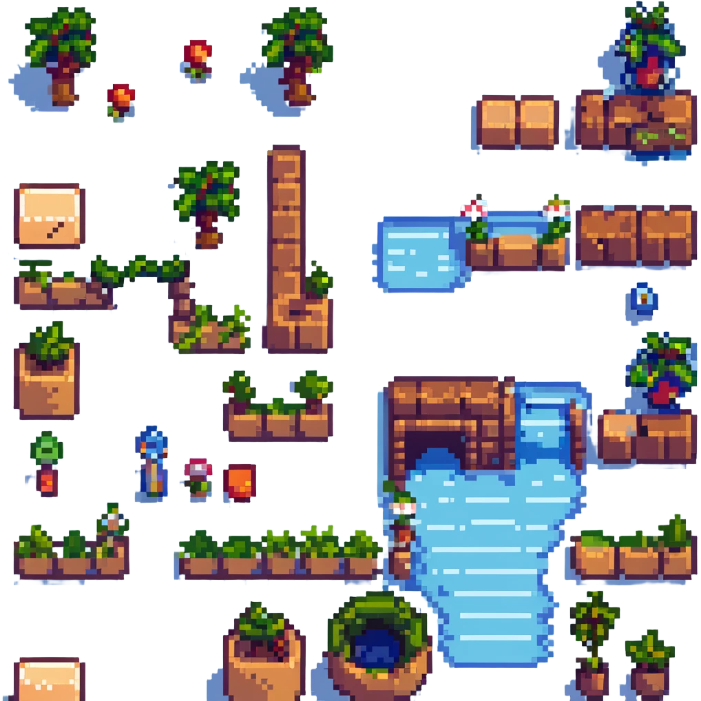 Tilesets, Overworld, Super Mario, 2D plataform, videogame, retro, chiptune. emoji