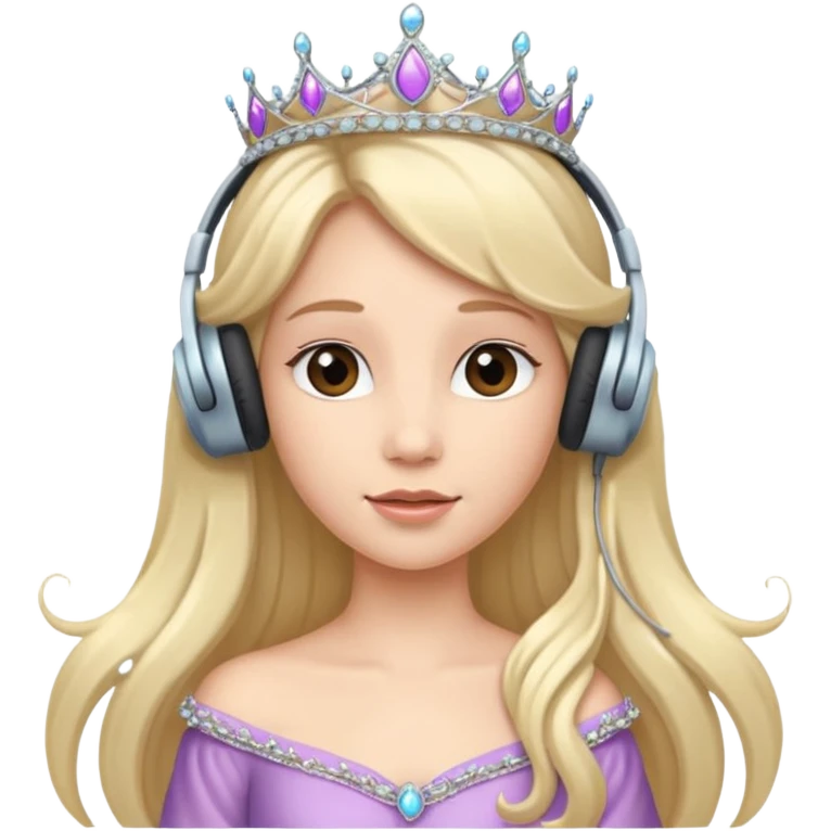 Headphones princess emoji