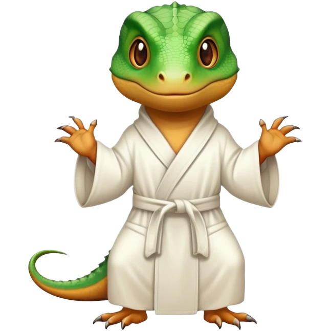 lizard in white robe emoji