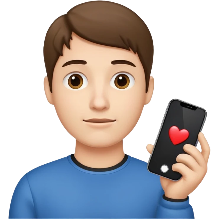 horizontal iphone under the chin emoji