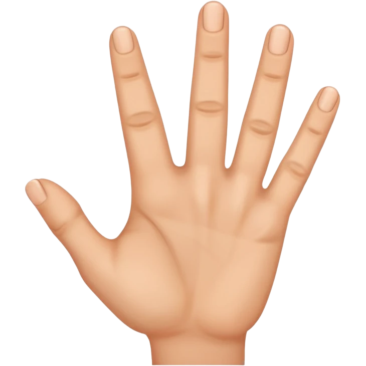 back of mans hand four fingers emoji