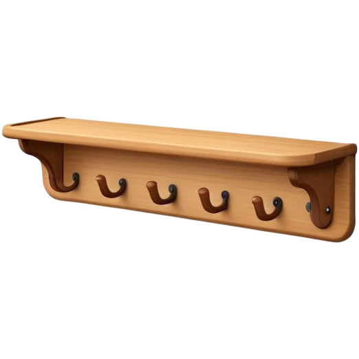 minimalist coat rack with clean lines and rounded corners emoji