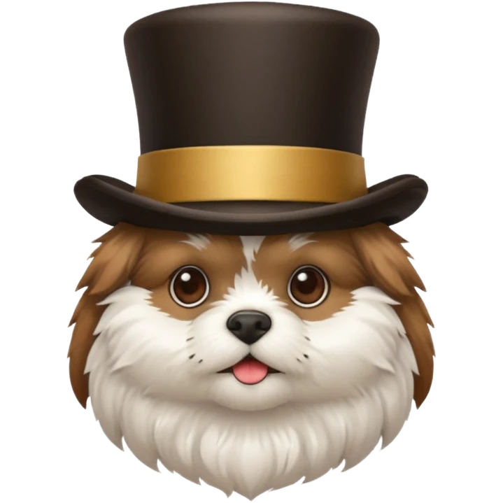 Shitzu with top hat emoji