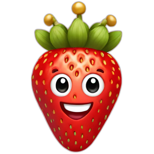 strawberry with crown emoji