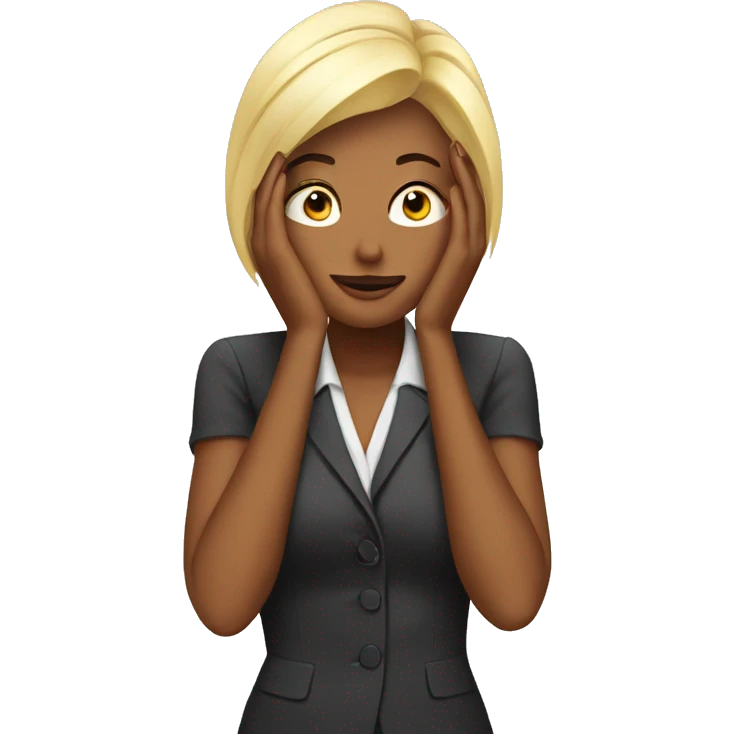 Business woman face palm emoji