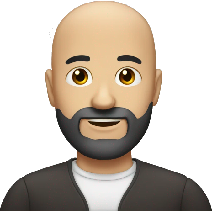  bald man with a black beard emoji