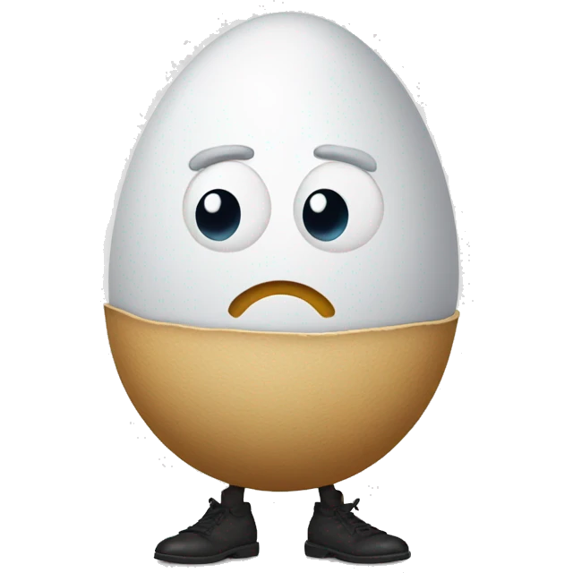 Egg wearing pants emoji