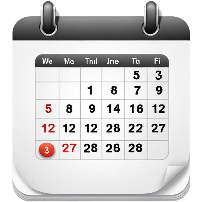 calendar with a date circled emoji