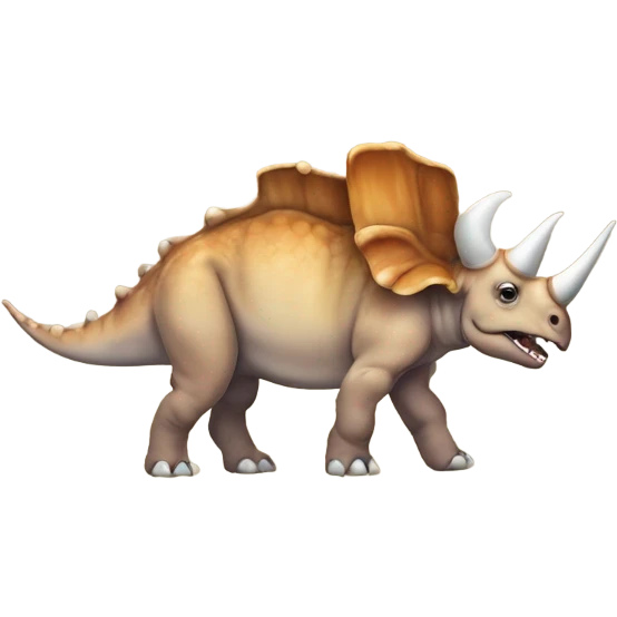Triceratops in traditional animal emoji style emoji