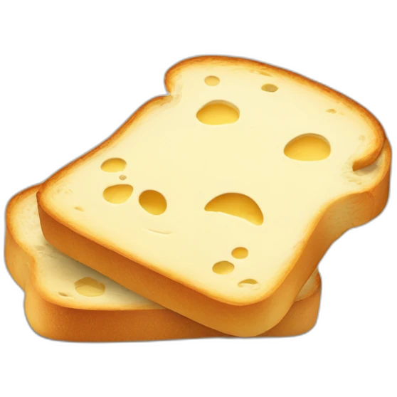Toast mit vielen Scheiben Käse emoji