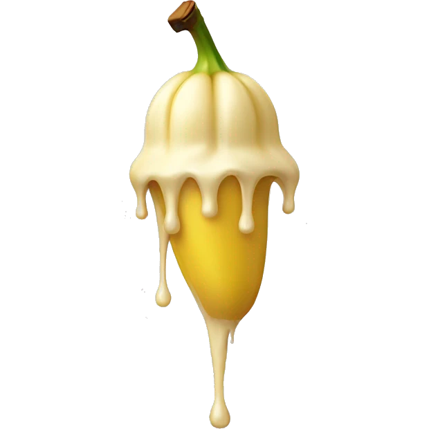 cream dripping from banana emoji