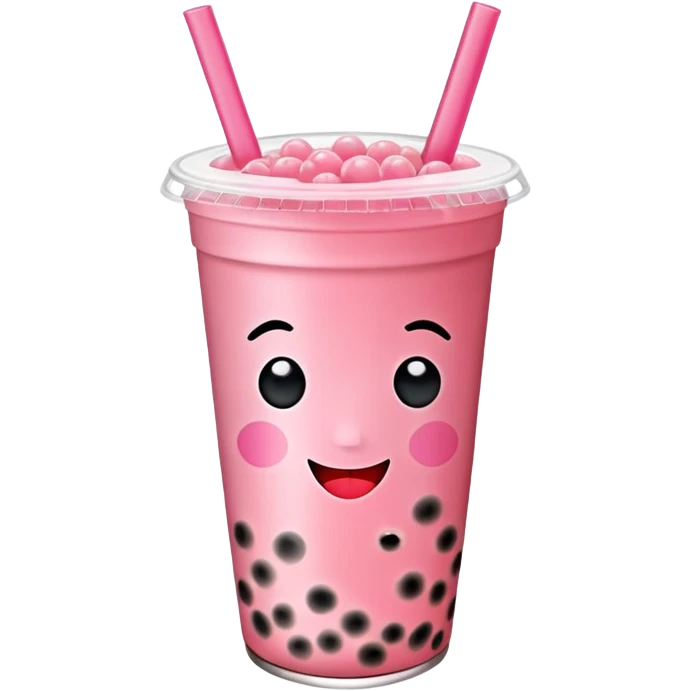 bubble tea made with watermelon juice emoji